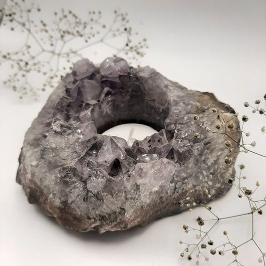 Amethyst-Teelichthalter Nr 3.