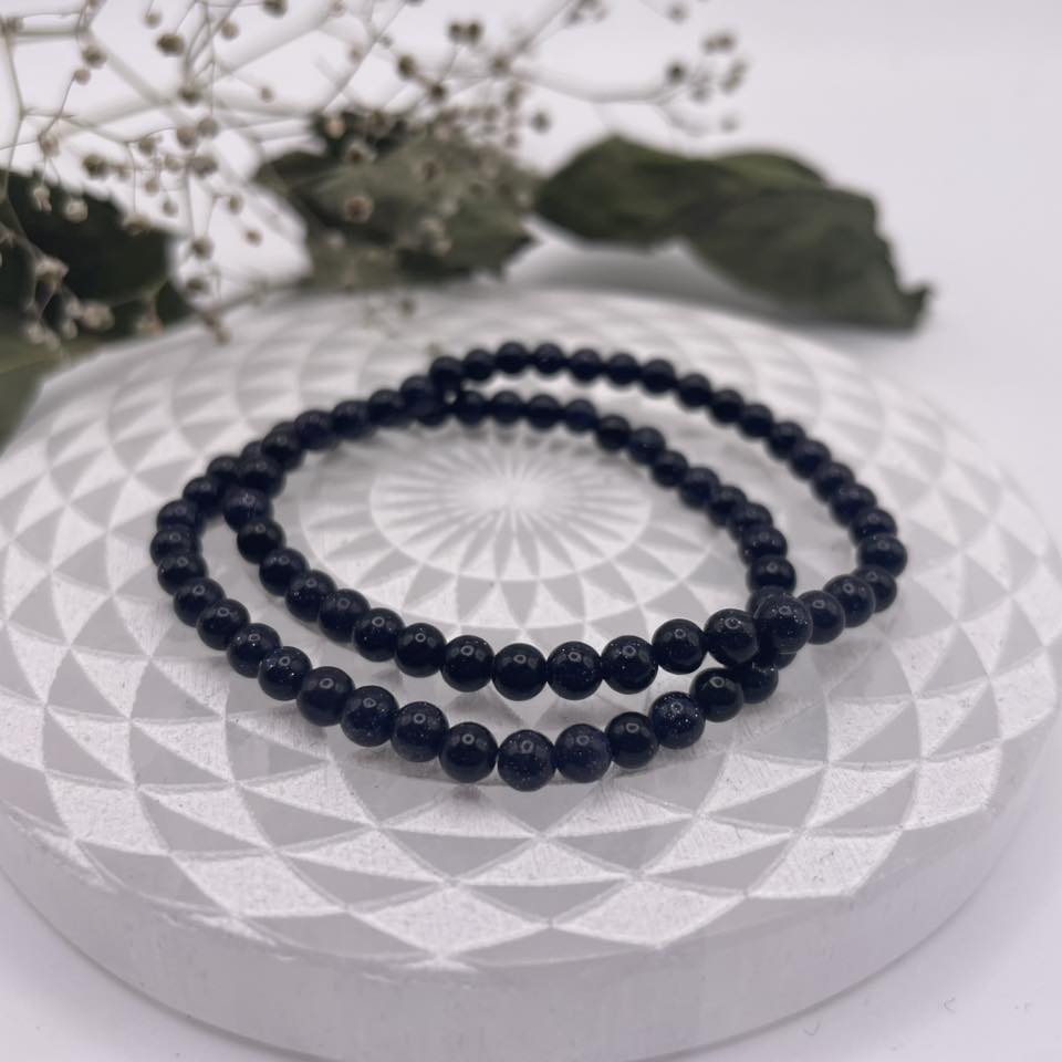Kinderkugelarmband - Blaufluss 4mm