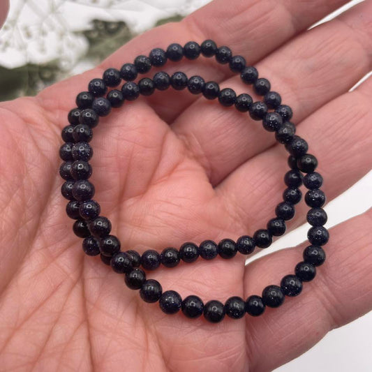Kinderkugelarmband - Blaufluss 4mm