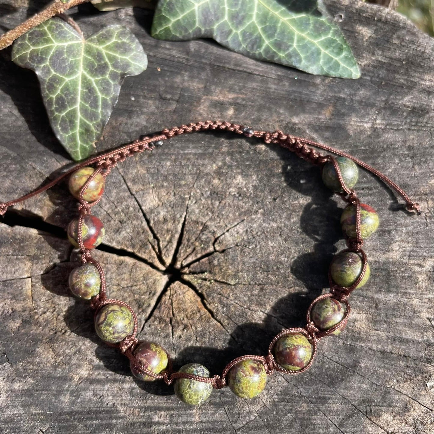 Buddha-Armband DRACHENBLUTJASPIS