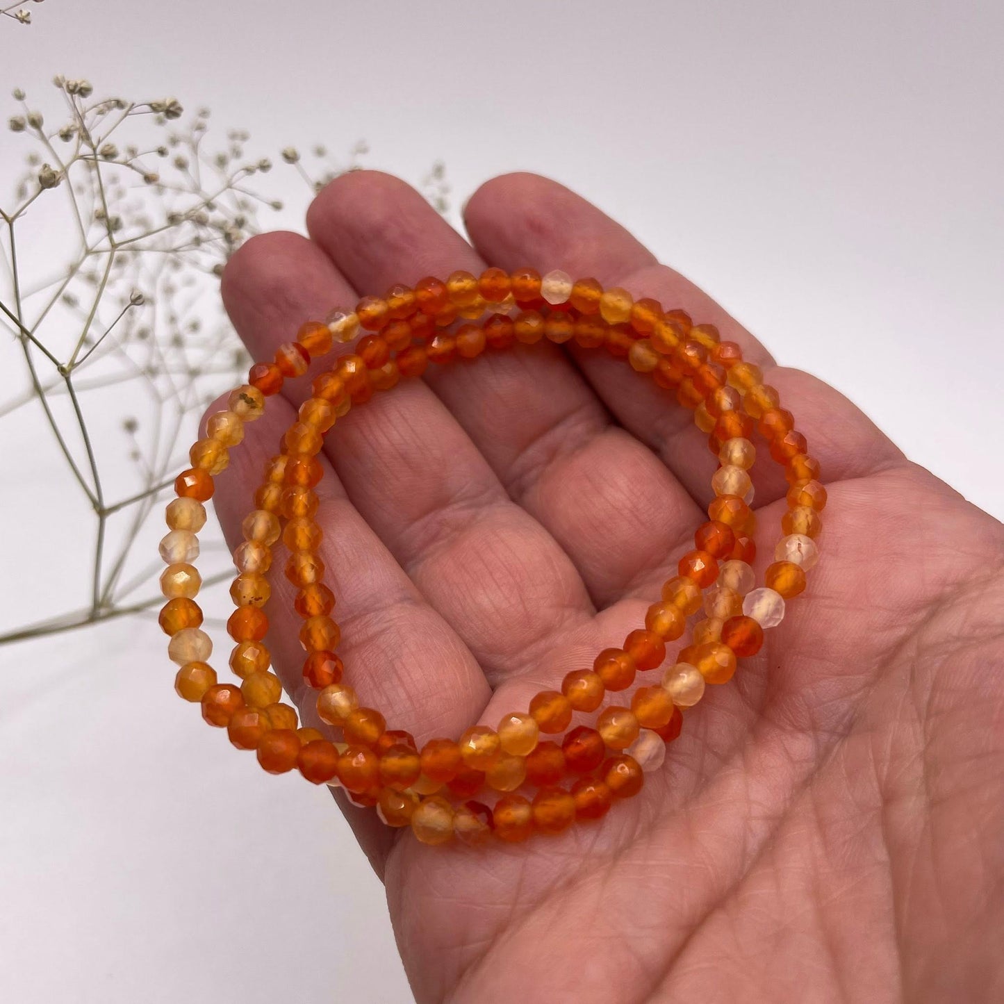 Kugelarmband facettiert - Carneol