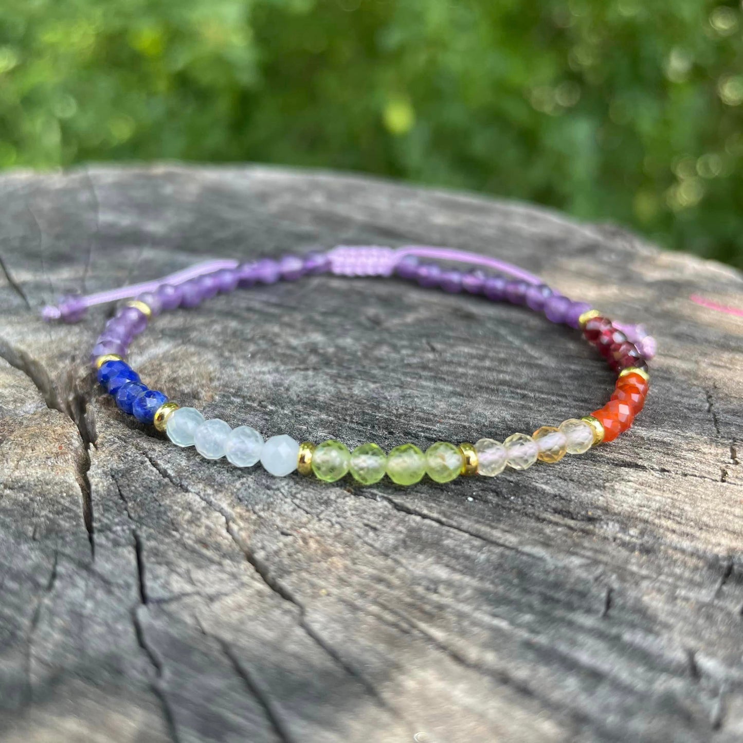 CHAKREN-Armband mit Amethyst