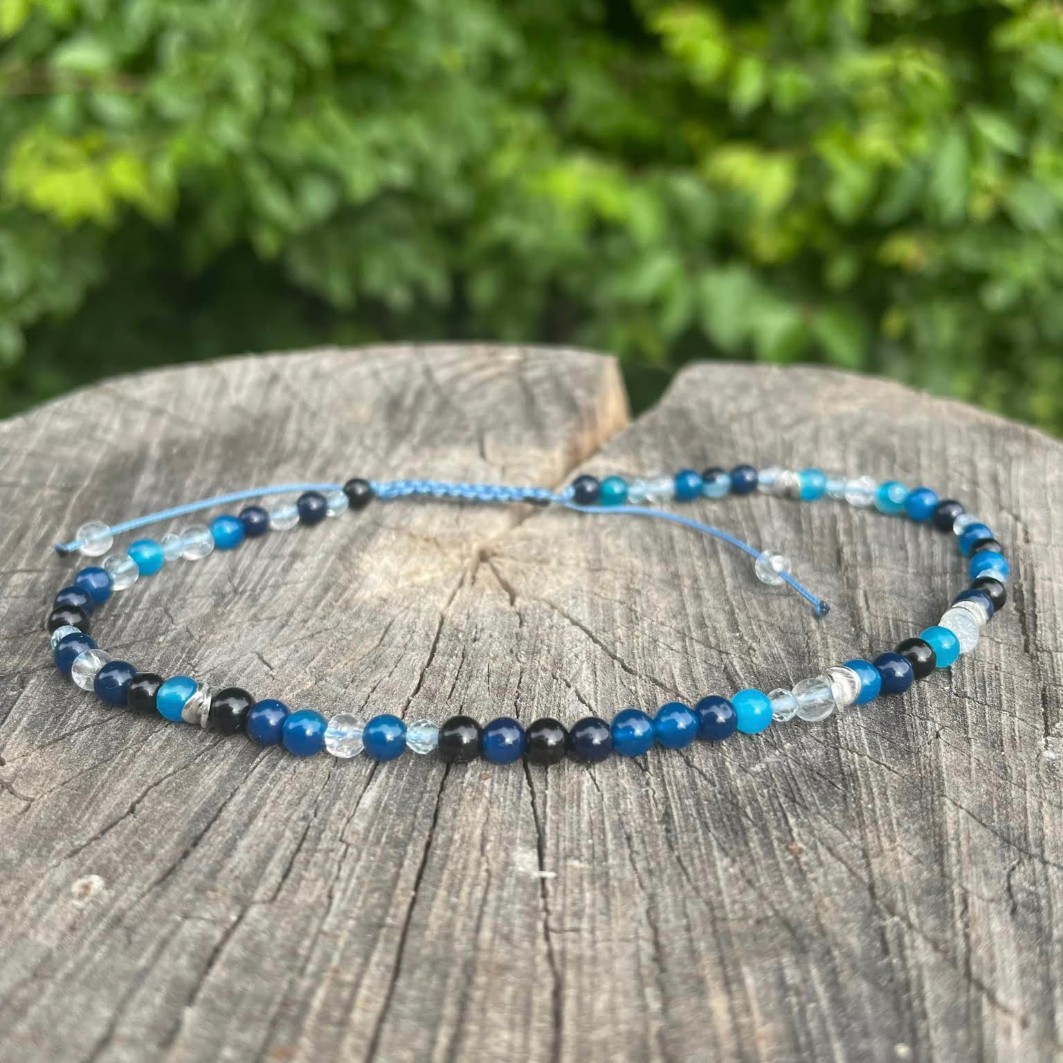 Fußkettchen "Blauer Achat"
