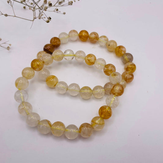 Golden Healer Armband Limonitquarz Detailansicht – natürliche Eisenoxid-Färbung, WUNDERSTEIN