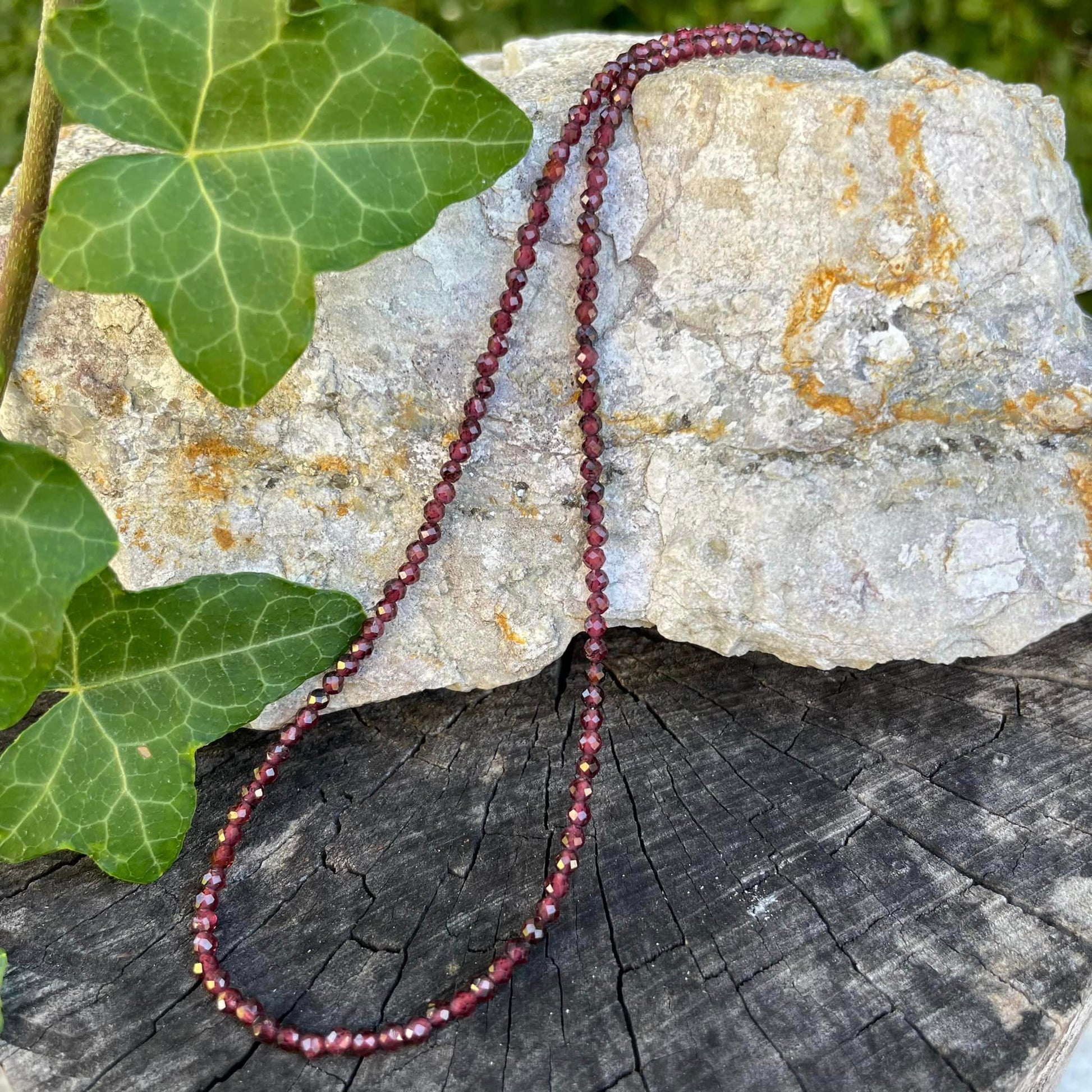 Granat - Kette facettiert