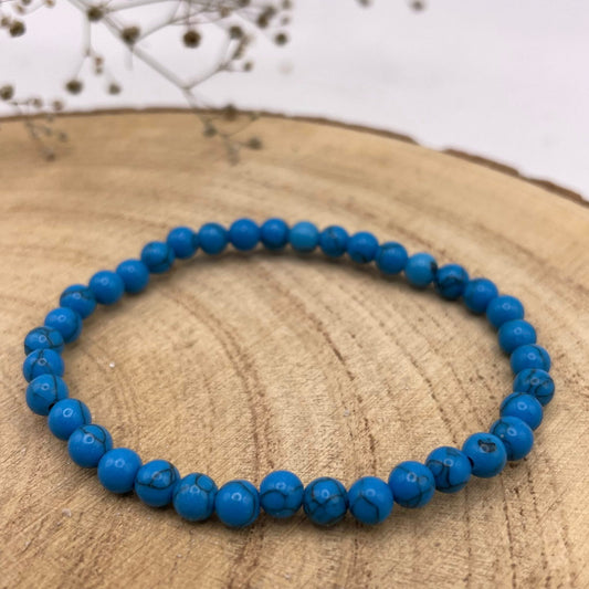 Kinderkugelarmband - Howlith blau