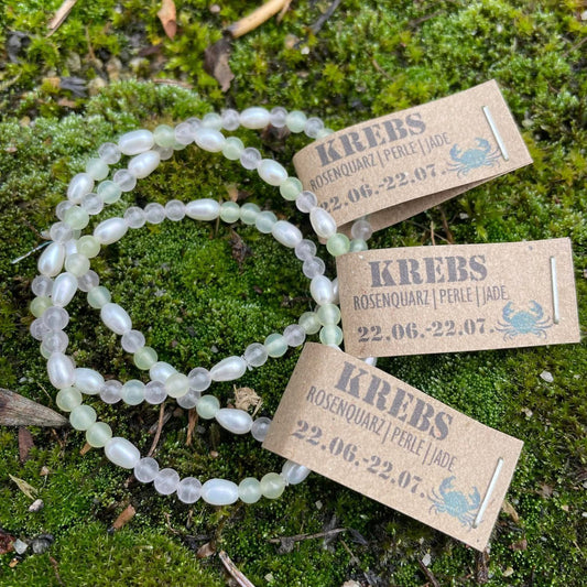 Edelsteinarmband "KREBS" 4mm