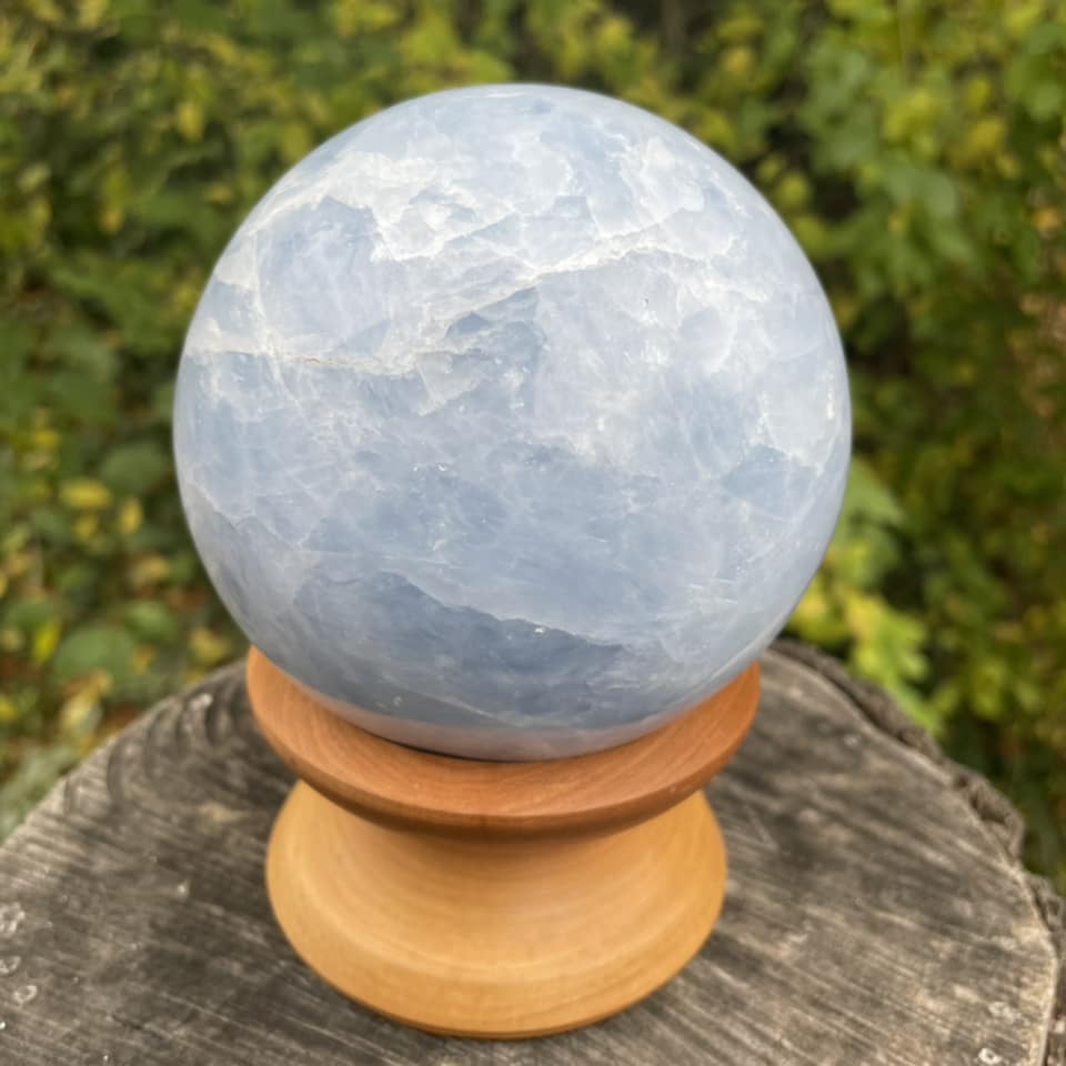 Blaue Calzit-Kugel "AA-Qualität"