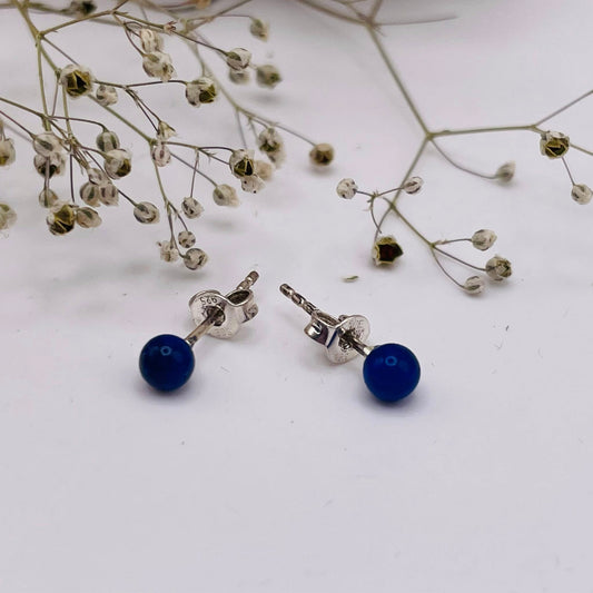 Ohrstecker Lapislazuli – 925er Silber