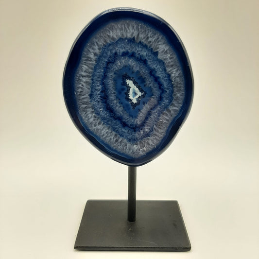 Achat auf Metallständer "BLAU"