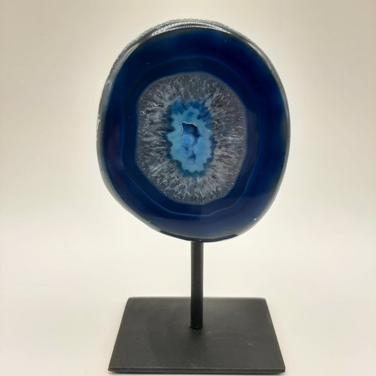 Achat auf Metallständer "BLAU"