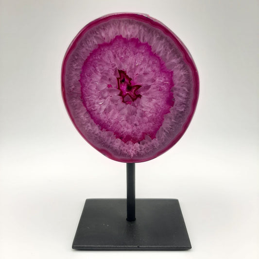 Achat auf Metallständer "ROSA"