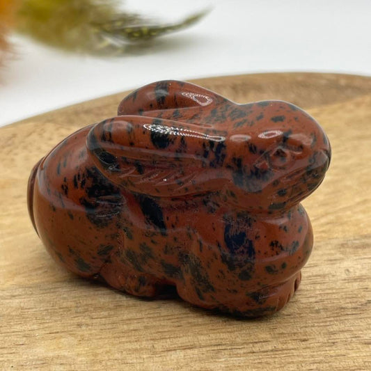 Edelstein-Häschen Mahagoni-Obsidian