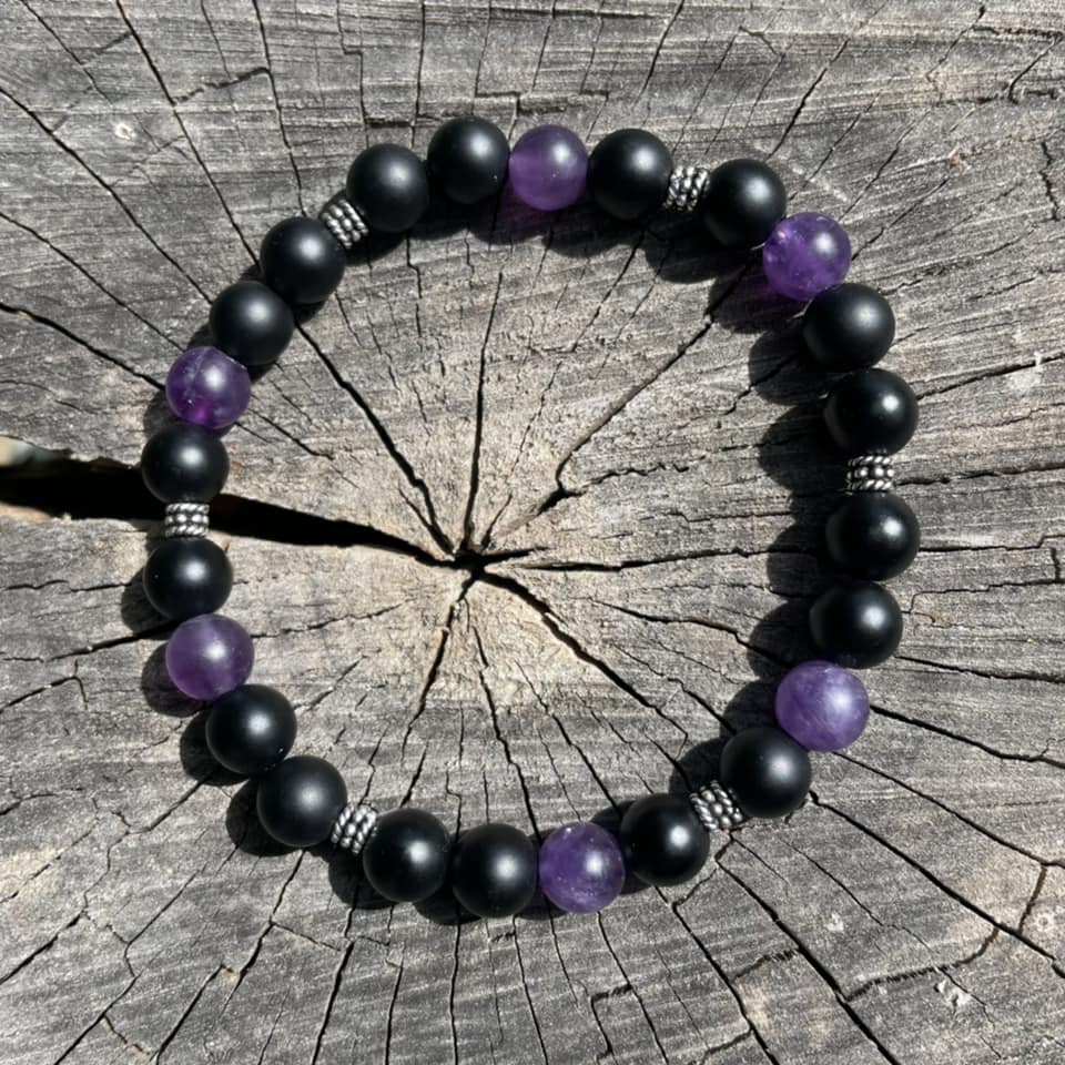 Armband "Amethyst-Onyx"