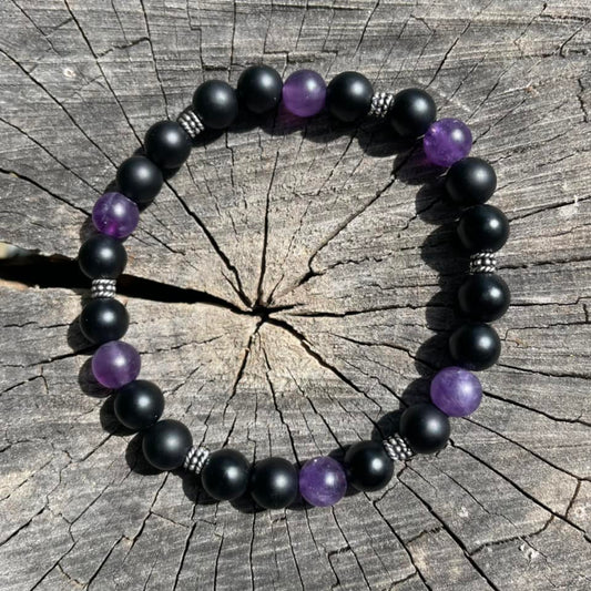 Armband "Amethyst-Onyx"