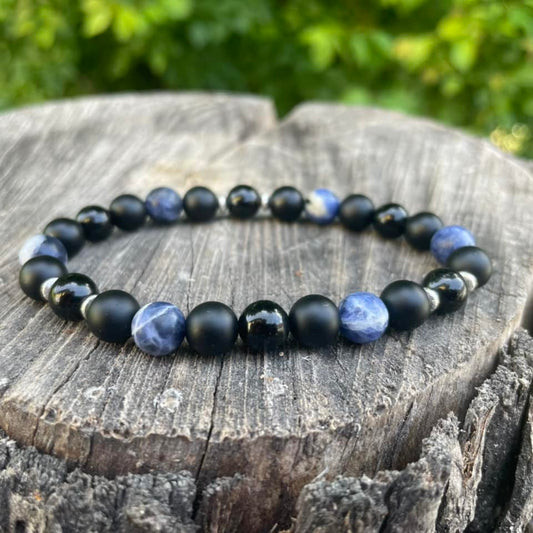 Armband "Sodalith-Onyx-Turmalin"