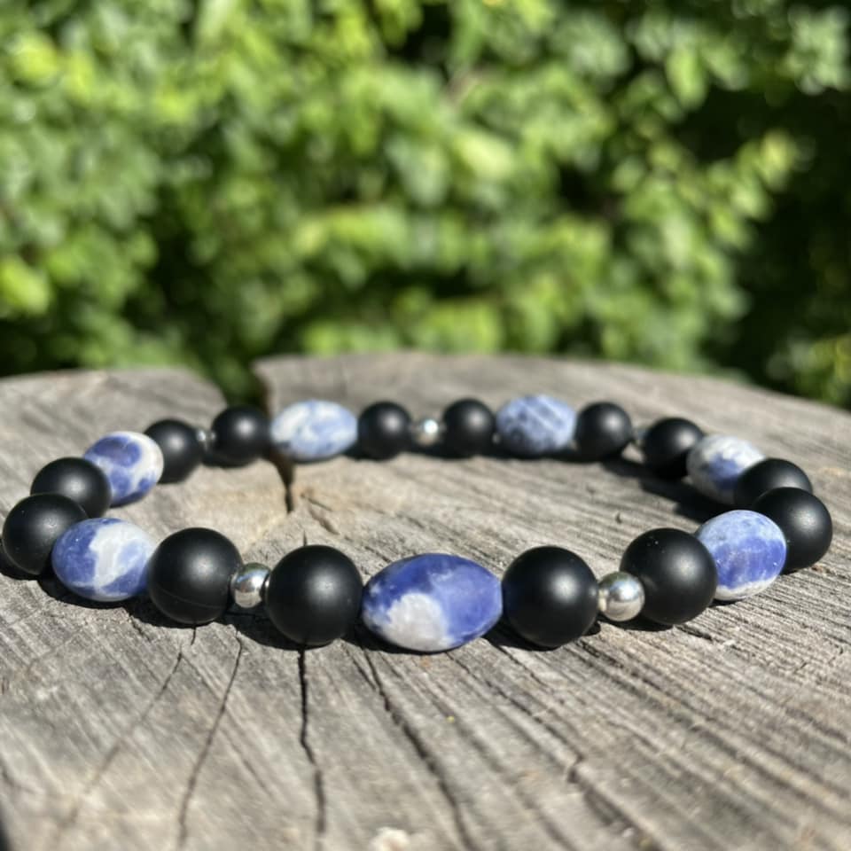 Armband "Sodalith & Onyx"