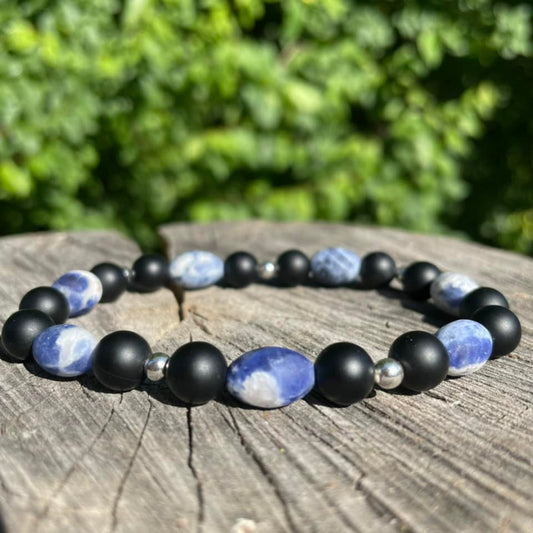 Armband "Sodalith & Onyx"