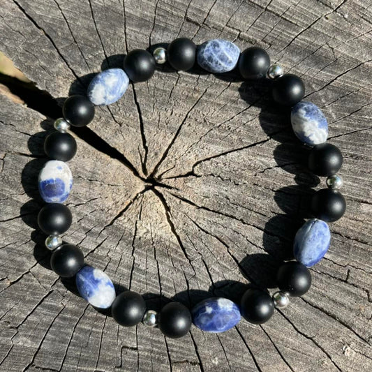 Armband "Sodalith & Onyx"