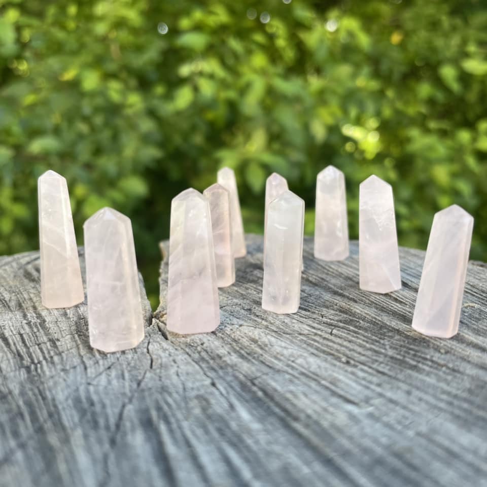 Rosenquarz-Spitzen "MINI"