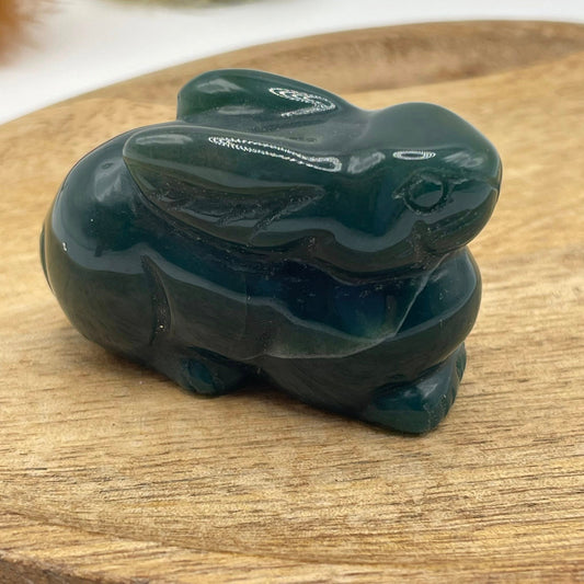 Edelstein-Häschen Moosachat