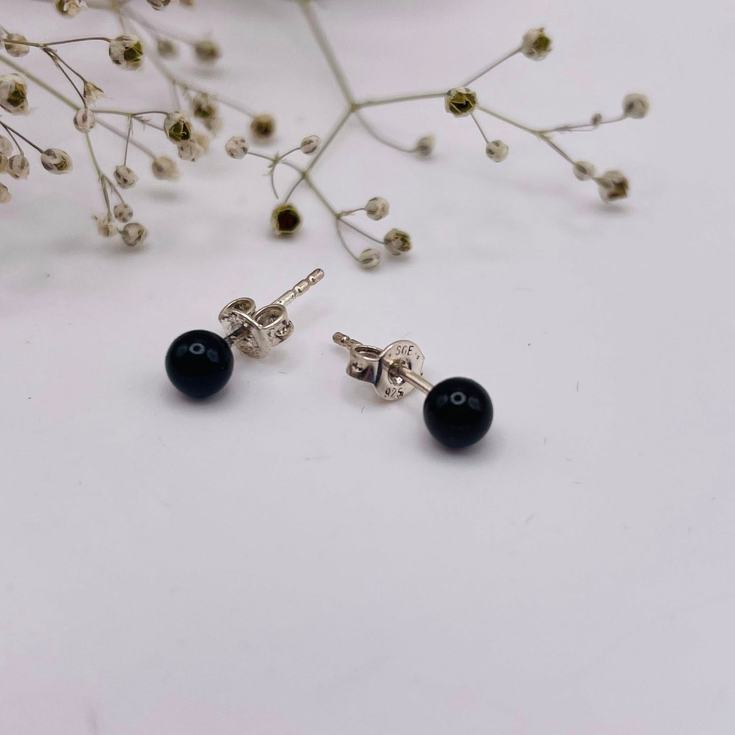 Ohrstecker Onyx – 925er Silber