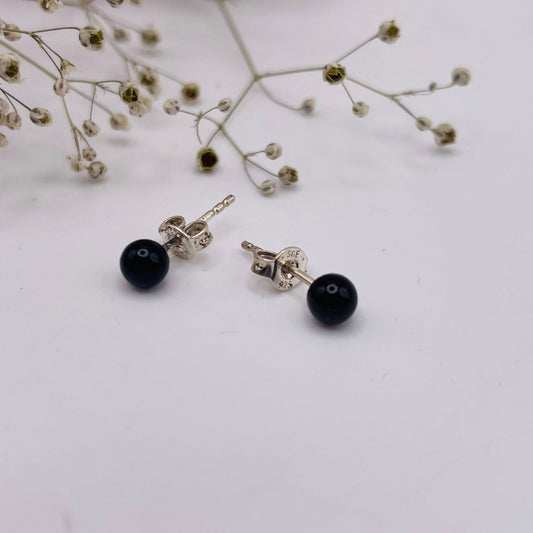 Ohrstecker Onyx – 925er Silber