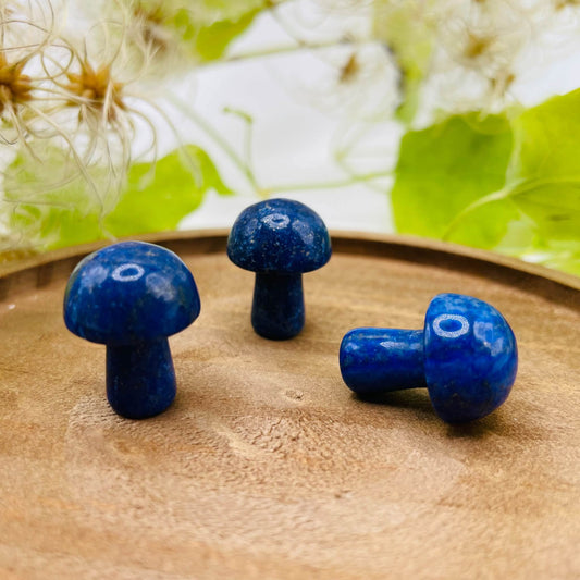 Glückspilz Lapislazuli – Maße ca. 21x25mm – Unikat von WUNDERSTEIN
