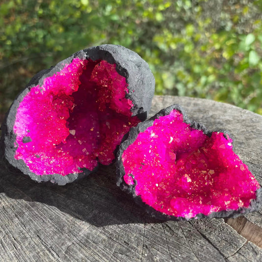 GLITZERGEODE (2-teilig) - Rosa