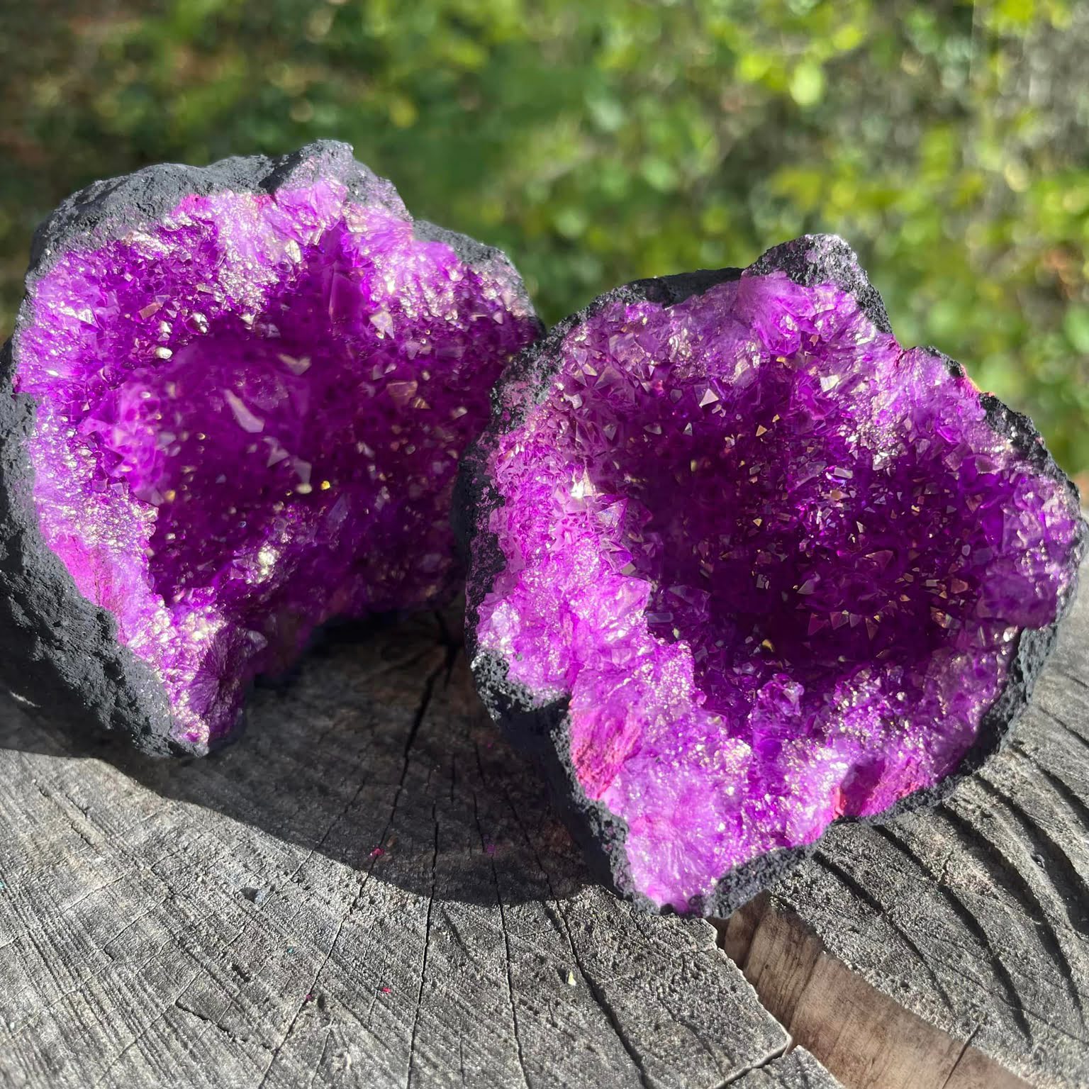 GLITZERGEODE (2-teilig) - Violett