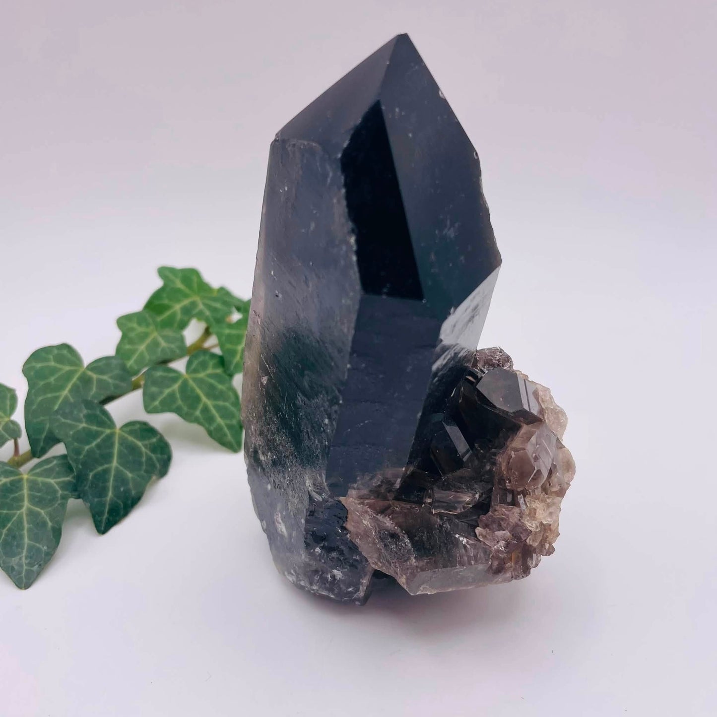 Rauchquarz-Rohstufe von oben – natürliche Kristallformation, handverlesen von WUNDERSTEIN
