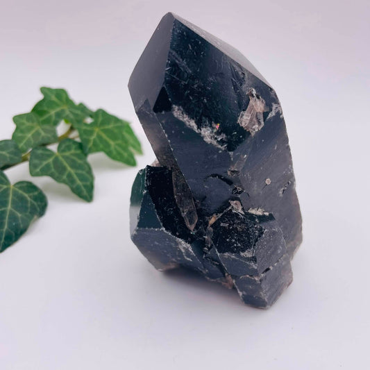 Rauchquarz-Stufe Nr. 3 – Natürlicher Kraftstein, rauchbraun, 6,5 × 5 × 11 cm, Unikat von WUNDERSTEIN
