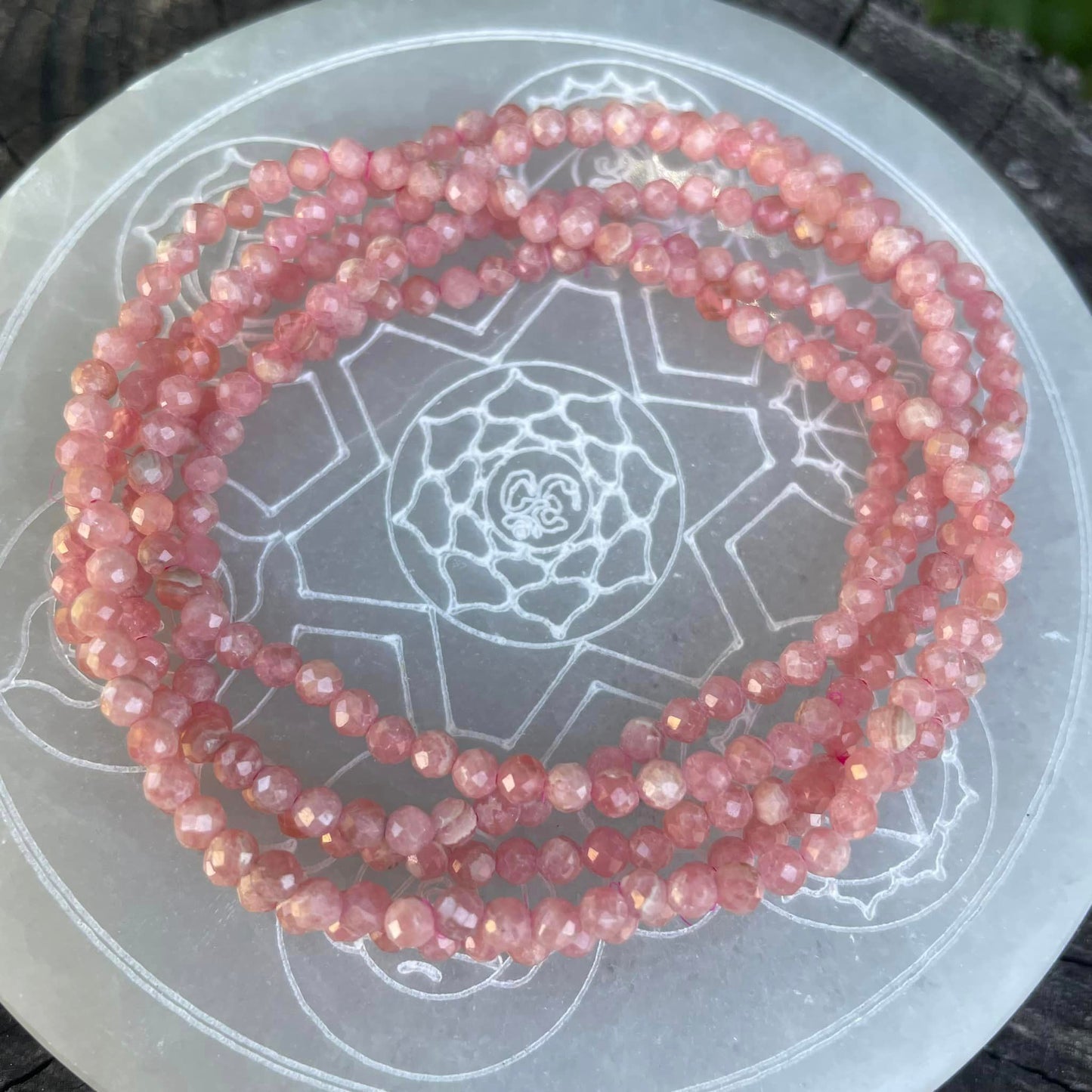 Kugelarmband facettiert - Rhodochrosit