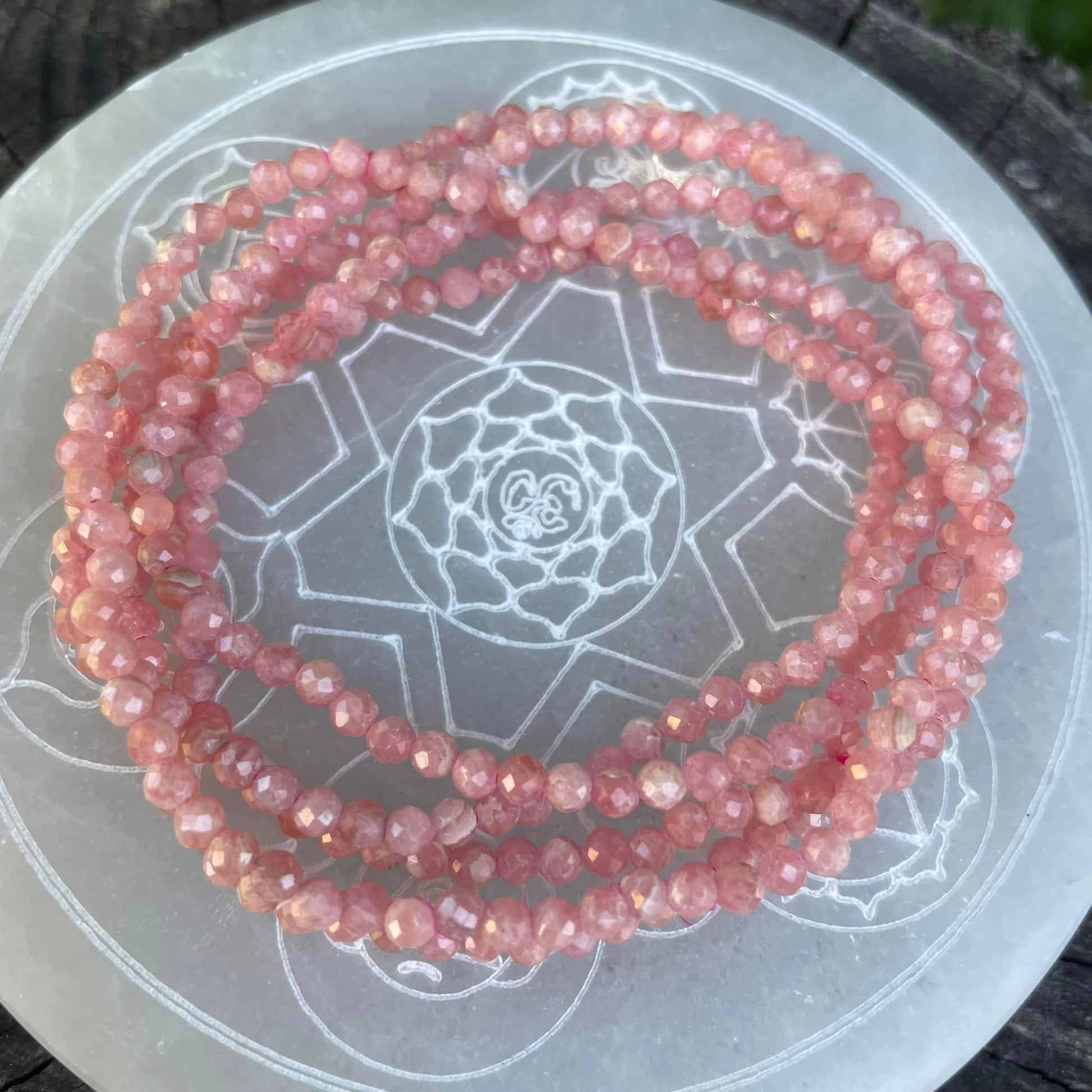 Kugelarmband facettiert - Rhodochrosit