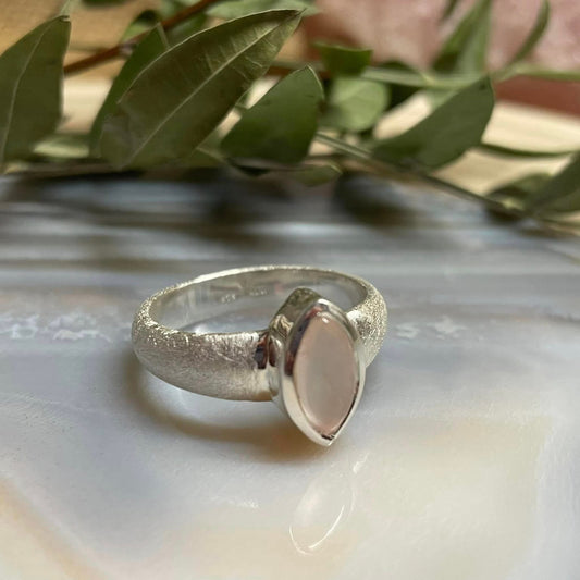 Silberring "Rosenquarz"