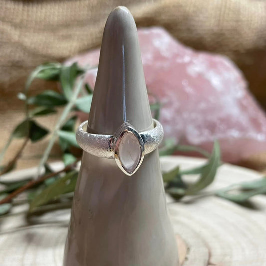 Silberring "Rosenquarz"