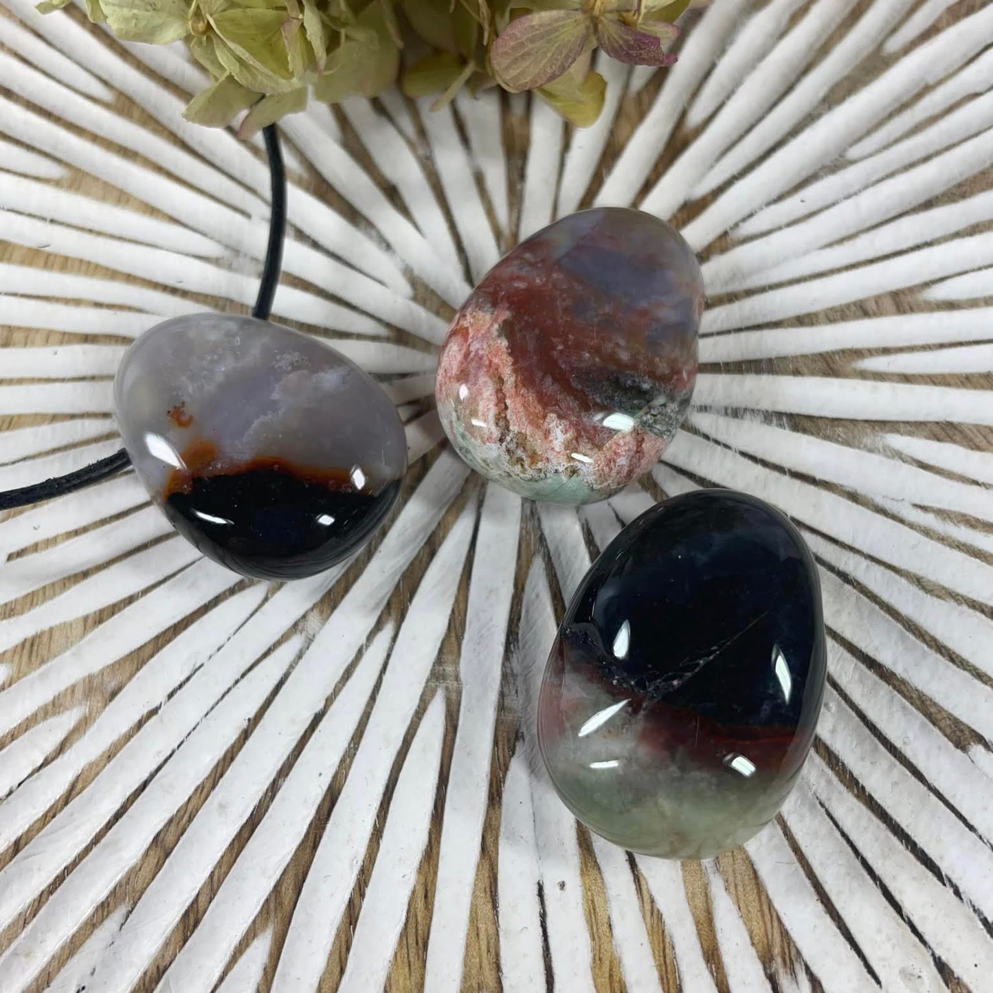 Edelsteintropfen - Anhänger gebohrt - Sardonyx