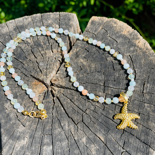 Edelstein-Kette "Seestern"