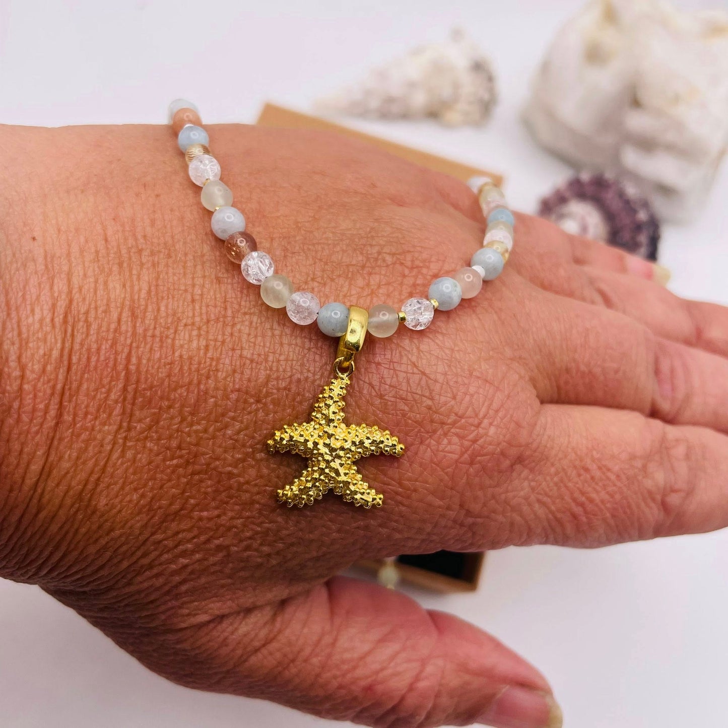 Edelstein-Kette "Seestern"