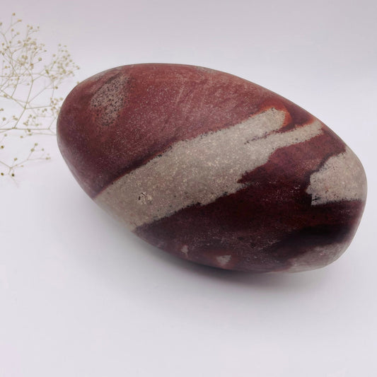 Shiva Lingam X-LARGE – echter Narmada-Kraftstein, Vorderansicht, Unikat Nr. 1 | WUNDERSTEIN
