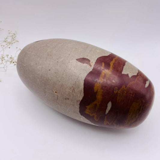 Shiva Lingam X-LARGE Nr. 2 – echter Narmada-Kraftstein, Vorderansicht, Unikat | WUNDERSTEIN
