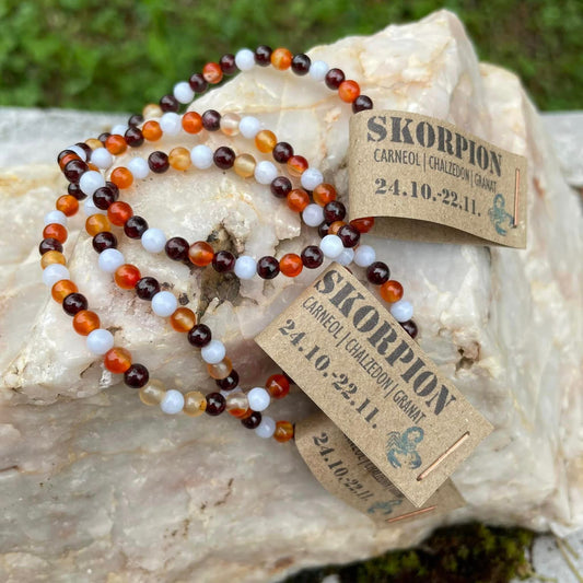 Edelsteinarmband "SKORPION" 4mm