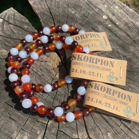 Edelsteinarmband SKORPION 6mm