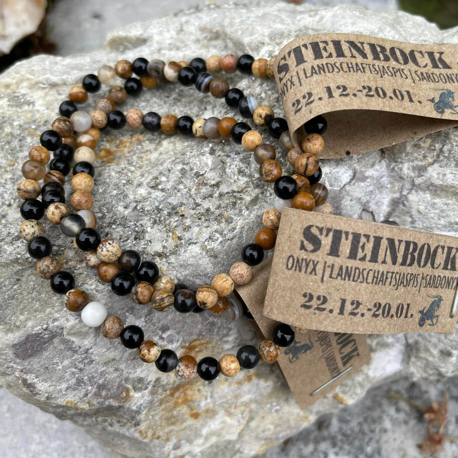 Edelsteinarmband "STEINBOCK" 4mm