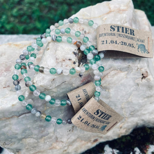 Edelsteinarmband "STIER" 4mm