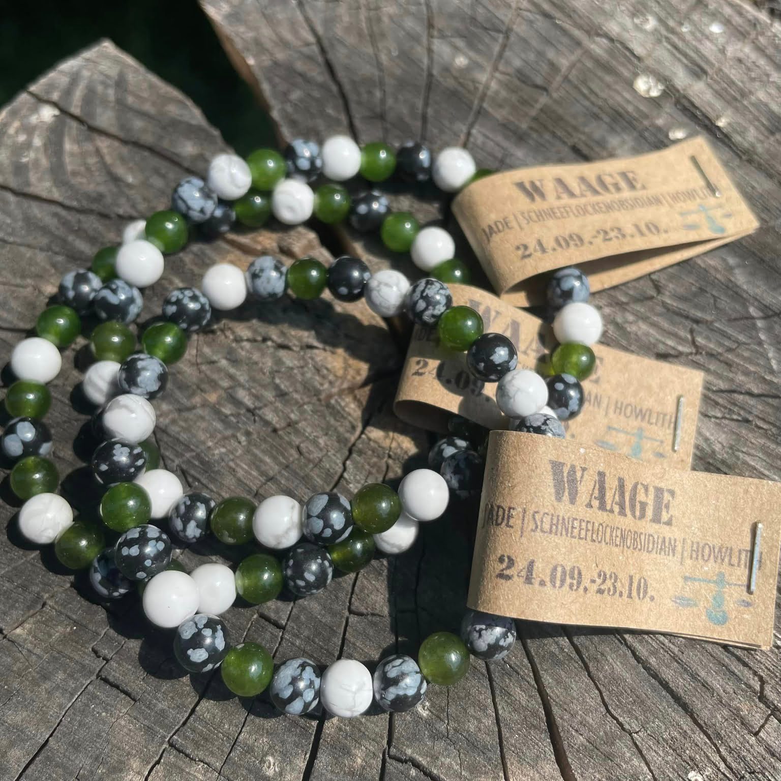 Edelsteinarmband "WAAGE" 6mm