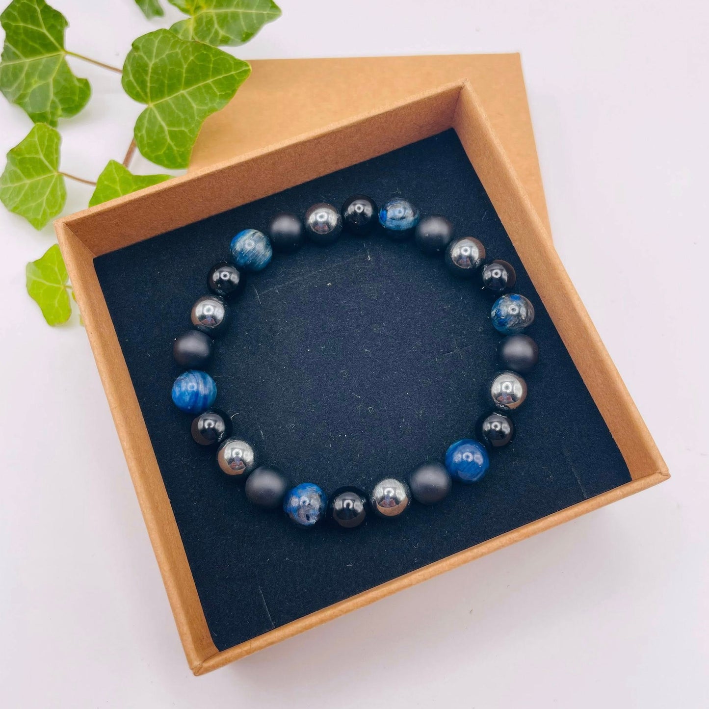 Naturstein-Armband DER WÄCHTER in Geschenkbox – Handgefertigt von WUNDERSTEIN
