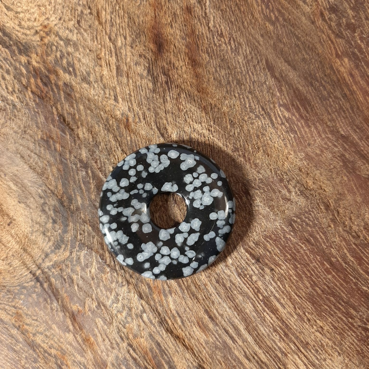 Schneeflockenobsidian-Donut 30mm