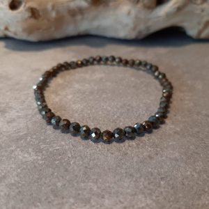 Pyrit-Kugelarmband facettiert