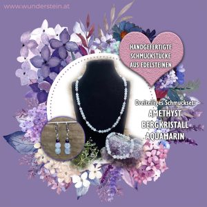 Dreiteiliges Schmuckset „KRISTALL“